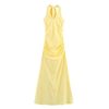 Women's Imperial Vest Dress - Nylon Collar Long Temperament Summer