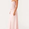 Women Sexy Hollow Out Halter Slim Fit Satin Party Maxi Lace Knitted Party Gown Dress