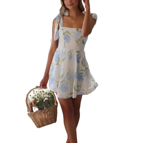 Women Elegant Printed Strapless Mini Able Slim Fit Tie Waist Short Sleeveless Gown Dress