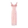 3101Pudb5zL.jpg Women's Vintage Holiday Floral Print Slim Fit Vest Dress Empire Waist Long Dresses