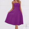 Womens Cocktail Dress Strapless Tube Formal Wedding Guest Prom Party Dress
