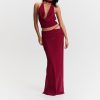 Women Y2k 2 Piece Maxi Skirt Set Boho Floral Slim Fit Tops Mesh Flowy Long Skirt Summer Beach Sheer Outfits