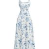 Girl's Floral Maxi Dresses Spaghetti Strap Spring Summer Dress Long Cami Dress Sundress
