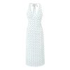 Women Spaghetti Straps Vintage Polka Dot Dresses Sexy Backless A-Line Holiday Party Dress