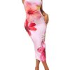 Women's Summer Floral Maxi Dress Sexy Backless Sleveless Bodycon Long Dresses