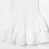 Women's Hanging Neck Spaghetti Straps Dress Deep V-Neck Puffy A-Line Mini Dresses