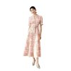 Women's Dress Printed Summer Casual Slim-Fit Waist-Tie Dresses for Women