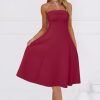 Womens Cocktail Dress Strapless Tube Formal Wedding Guest Prom Party Dress