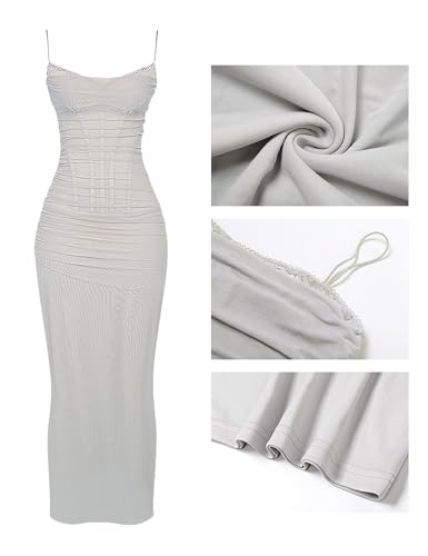 Women Sexy Backless Satin Maxi Dresses Spaghetti Strap Floral Print Dresses Slim Fit Elegant Night Party Outfits
