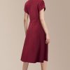 Womens Wear to Work Teacher Business Casual Dress Funeral Midi Dresses Button Down Office Clothes with Pockets