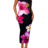 Women's Floral Halter Dress Spaghetti Strap Backless Cami Summer Maxi Dress