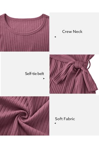 Women's Long Sleeve Fall Teacher Dresses 2025 Work Casual Knit Pockets Winter Sweater Dress Trendy