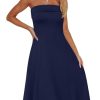 Womens Cocktail Dress Strapless Tube Formal Wedding Guest Prom Party Dress