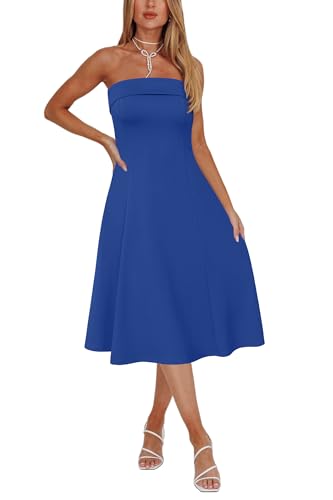 Womens Cocktail Dress Strapless Tube Formal Wedding Guest Prom Party Dress
