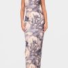 Women's Spring Cowl Neck Dress Sexy Strap Shoulder Pleated Maxi Dresses Summer Wedding Guest Dresses