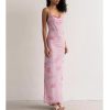 Women's 2025 Summer Dresses Floral Bodycon Maxi Dress Spaghetti Strap Backless Cocktail Party Long Dresses