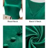 Womens 2025 Wedding Guest Bridesmaid Sleeveless Back V Neck Cocktail Party Formal Evening Gowns Long Maxi Dress