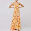 Women’s Summer Bodycon Maxi Dresses Floral Print Spaghetti Strap Cut Out Dress Y2K Beach Boho Long Dress