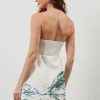Women Strapless Tube Mini Dress Summer Casual Boho Floral Print Sleeveless Backless Going Out Beach Short Dress