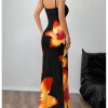 Women's Floral Sun Maxi Bodycon Dresse Summer Starfish Dress White