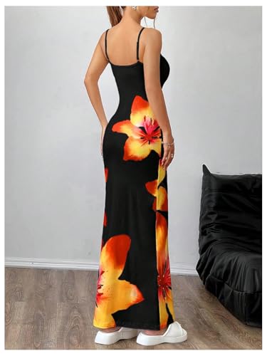 Women's Floral Sun Maxi Bodycon Dresse Summer Starfish Dress White
