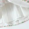 Women's Vintage Backless Floral Print Dresses Deep V Neck A-Line Mini Holiday Dress