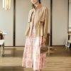 Women's Dress Printed Summer Casual Slim-Fit Waist-Tie Dresses for Women