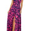 Women Summer 2025 Maxi Dress Vacation Floral Spaghetti Strap Spring Casual Boho Split Beach Long Flowy Sundress