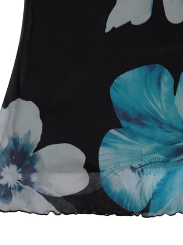 Women's Floral Print Bodycon Cami Dress Cowl Neck Spaghetti Strap Summer Long Dresses