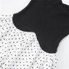Women's Strapless Polka Dress - Dot Patchwork Ultra Short Holiday Party