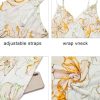 Women's Summer Dress 2025 Spaghetti Strap Sleeveless V Neck Casual Swing Sundress with Pockets