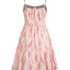 Womens Summer Mini Dress 2025 Spaghetti Strap Square Neck Sleeveless Smocked Tiered Cute Floral Flowy Sundresses