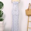 Women's Summer Bodycon Long Dress Tie Spaghetti Strap Sleeveless Backless Elegant Maxi Dresses