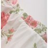 Women's Floral Print Bodycon Dress Ruched Sleeveless Spaghetti Strap Boho Mini Dresses