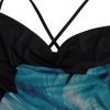 Women's Floral Print Bodycon Cami Dress Cowl Neck Spaghetti Strap Summer Long Dresses