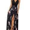 Women Summer 2025 Maxi Dress Vacation Floral Spaghetti Strap Spring Casual Boho Split Beach Long Flowy Sundress