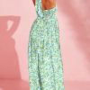 Women's Summer Dresses Halter Neck Sleeveless Backless Flowy A Line Boho Maxi Dress