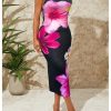 Women's Floral Halter Dress Spaghetti Strap Backless Cami Summer Maxi Dress