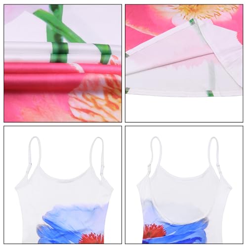 Women's Summer Floral Spaghetti Strap Backless Bodycon Maxi Dress Sexy Long Dresses
