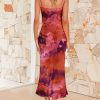 Womens Summer Floral Spaghetti Straps Maxi Dress 2025 Sleeveless Square Neck Bodycon Beach Boho Long Dresses