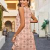 Women's Casual Sundress with Pockets Summer Beach Dress Floral T-Shirts Dress V Neck Loose Tank Dresses