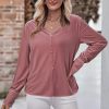 Women's Velvet Smocked Dressy Casual Fall Outfits Long Sleeve Button Down Shirts Business Work Tops Trendy