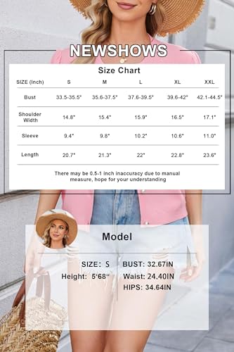 Womens Summer Cardigan Sweaters Lightweight Short Sleeve Button Down Shirts Ribbed Knit Blouse Tops 2024 Trendy