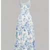 Girl's Floral Maxi Dresses Spaghetti Strap Spring Summer Dress Long Cami Dress Sundress