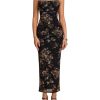 Women Floral Corset Maxi Long Dress Ruched Bodycon Long Formal Wedding Guest Dresses