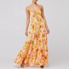 Women’s Summer Bodycon Maxi Dresses Floral Print Spaghetti Strap Cut Out Dress Y2K Beach Boho Long Dress
