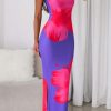 Strapless Bodycon Floral Maxi Summer Dresses for Women 2025 Elegant Classy Tube Top Cocktail Wedding Guest Dress