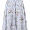 Women's Lace Spliced Floral Print Vacation Dress Sexy Square Neck Spaghetti Straps Slim Fit Midi Dresses
