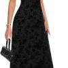 Women's Elegant V Neck Sleeveless Long Dress Double Layers Floral Mesh Maxi Dress Summer Casual Wedding Guest Outfits