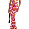 Women's 2025 Summer Floral Bodycon Maxi Dresses Ribbed Strapless Tube Casual Boho Party Long Dress